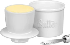 Butter Crock with Spreader, French Butter Keeper with Water Line for Counter, th