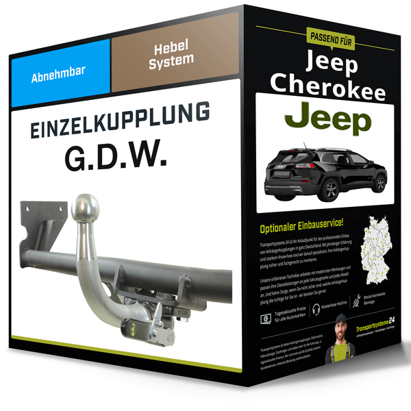 Abnehmbare AnhäNgerkupplung für Jeep Cherokee 10.2018-Jetzt Typ KL G.D.W. NEU-image