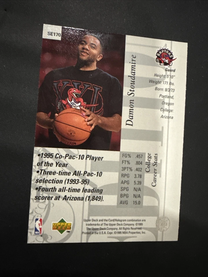 1995-96 Uppepr Deck Special Edition Damon Stoudamire #SE170 - Image 4 of 4