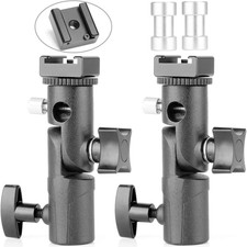 Camera Flash Bracket Light Stand Mount Cold Shoe Swivel Umbrella Holder Aluminum