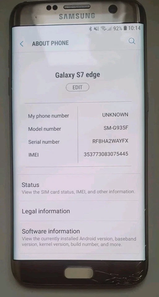 Samsung Galaxy S7 edge - 32GB - RoseGold Unlocked  - Cracked Screen Fully Works - Image 3 of 4