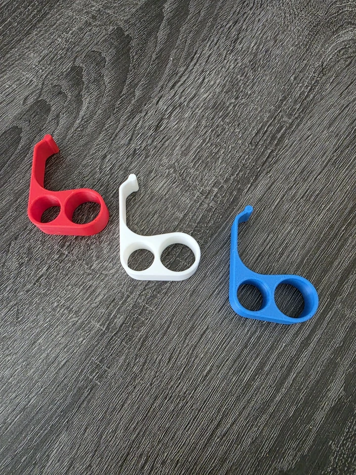 Red White Blue 3D Printed Phone Holder Finger Grip Stand for iPhone Android 3pcs - Image 3 of 4