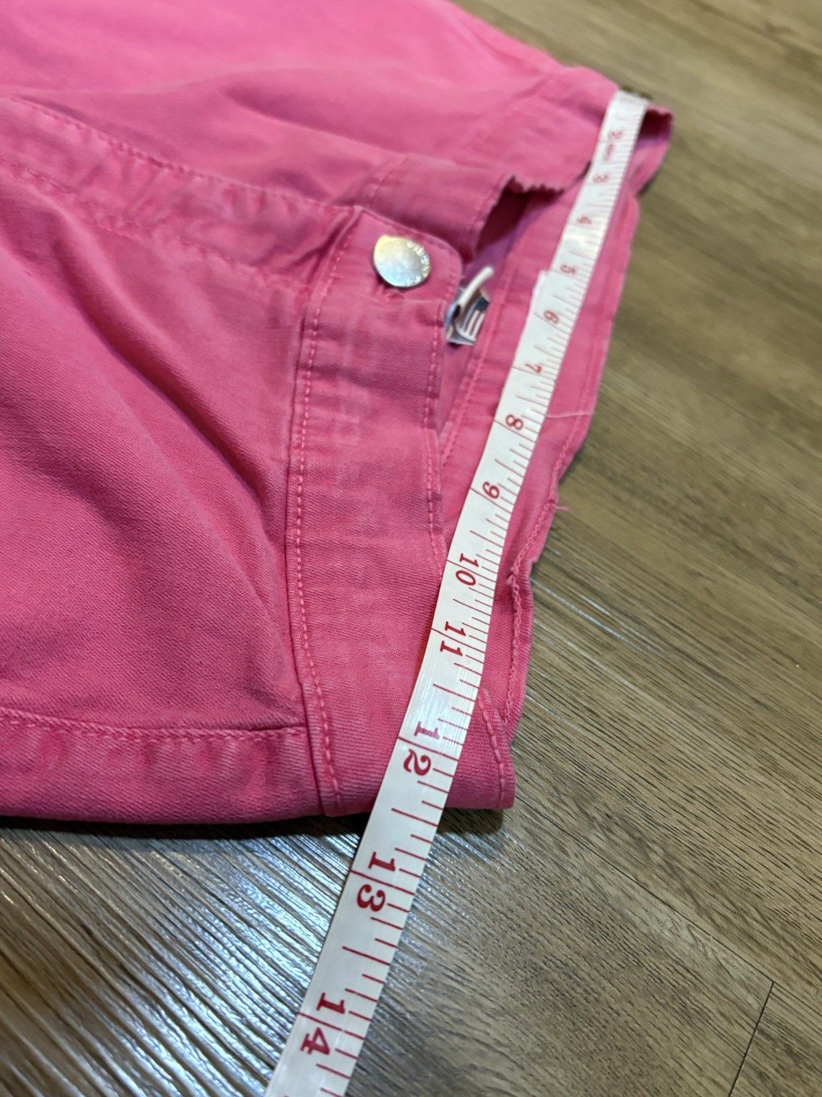 Vibrant m.i.u Pink Flared Frayed Hem Women's Pants Size 11 32" Inseam image 3