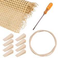 Rattan Repair Kits with 1 PC 14 Inch x 3.3 Feet Cane Webbing Roll, 1 PC 3/16 ...