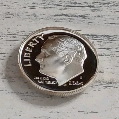 2004-S Frosty Deep Cameo Proof 90% Silver 10C Roosevelt Dime Low Mintage Year