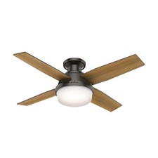 Hunter Fans - Dempsey 44 Inch Low Profile Ceiling Fan with LED Light Kit and