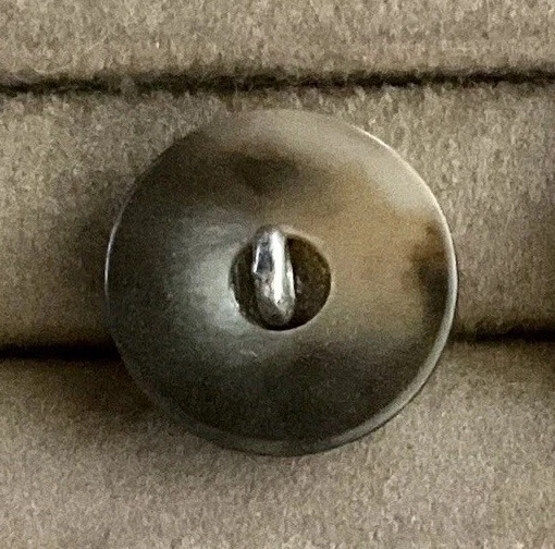 RALPH LAUREN Replacement Button 5/8” Brown Tortoise Shell/Silver Metal CAT New - Image 4 of 4