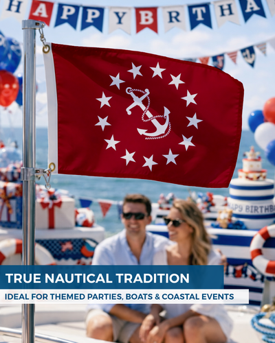 AGAS 12x18in Yacht Club Officers Flag– 200D Nylon - Multi Size Variation - Picture 18 of 128