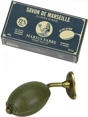 Marius Fabre Olive Oil Soap on Rotary Holder for Wall-Mounted Marseille soap...