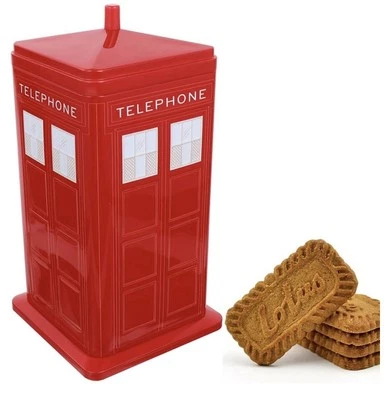Biscuit Tins Red Telephone Box Money Bank Box Sweet Cookie Gift Souvenir