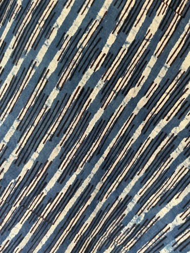 Camicetta Anokhi Handwork’s Vintage Bias Cut leggera cotone indiano blu Uk14 - Foto 4 di 7