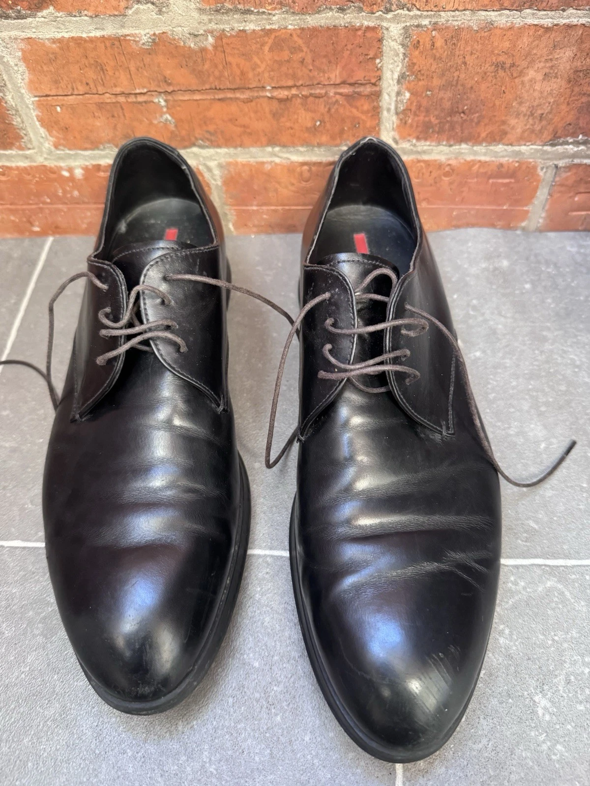 Scarpe Prada Autentiche Uomo Nere Taglia 10 Eu 44 Ottime Condizioni Prezzo consigliato £575