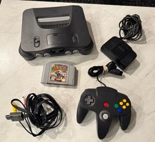 NINTENDO 64 N64 CONSOLE, TESTED & WORKING, OEM CONTROLLER, CABLES & MARIO KART