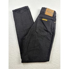 Prison Blues Women's Size 7 Black Rigid Denim Work Jeans High Rise USA Made