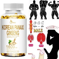 120 Korean Red Panax Capsule Ginseng 1600mg Extra Strength Highest Potency Pills