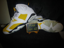Jordan Air Jordan 6 White/Yellow/Black Colorb...