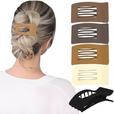 Flat Hair Clips for Women Girls, 5Pcs 1 Count Pack of 5 , Multicolor A