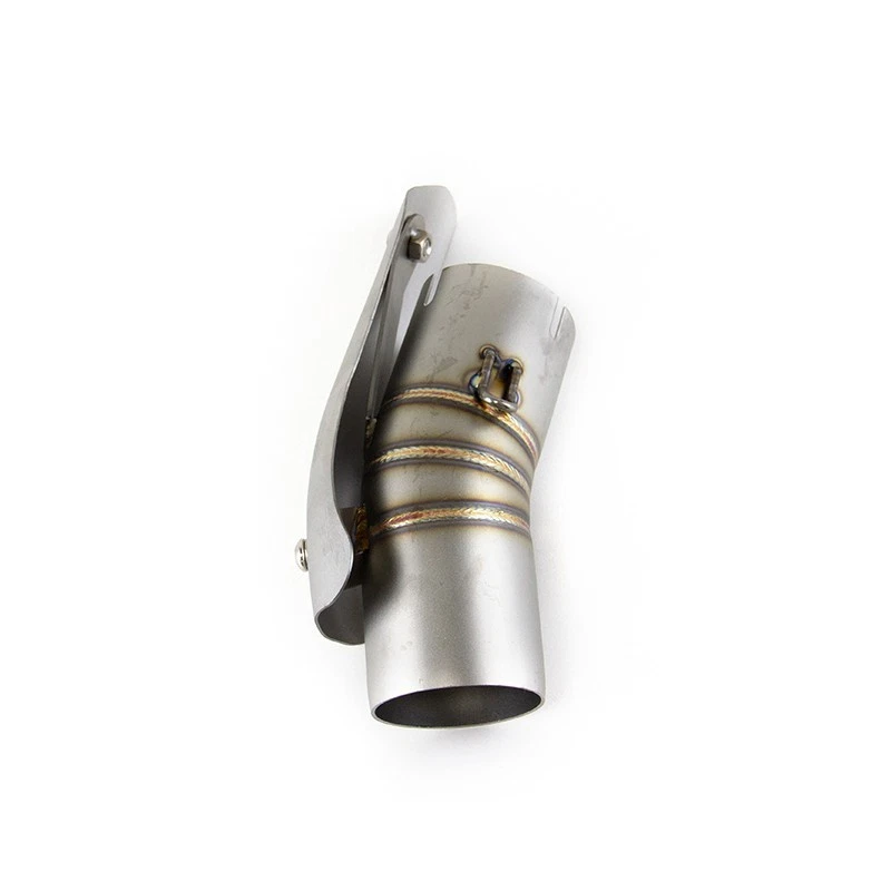For Suzuki GSXR1000 GSXR1000R 2012-2025 Exhaust Mid Pipe Slip on Muffler Silver - Image 3 of 4