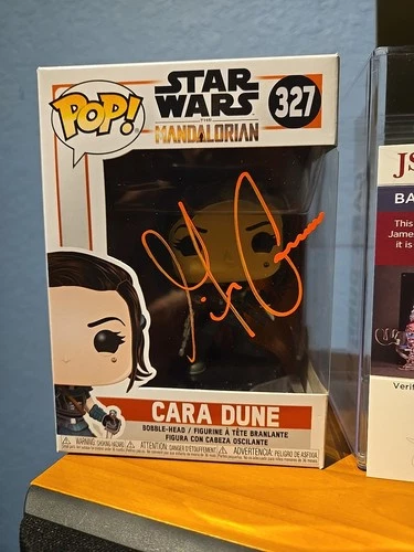 Funko Pop Gina Carano Signed Cara Dune 327 JSA COA Star Wars The Mandalorian