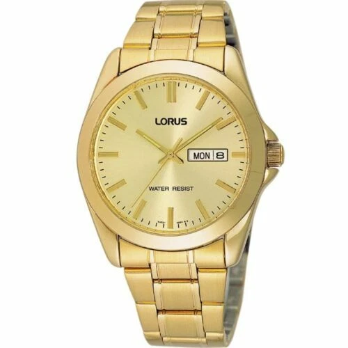 Lorus Gold Plated Case Gold Plated Band Wristwatches