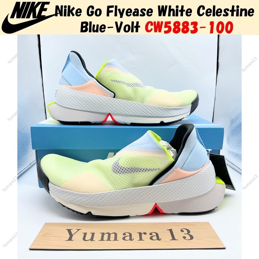 Nike Go Flyease White Celestine Blue-Volt CW5883-100 Men's Size