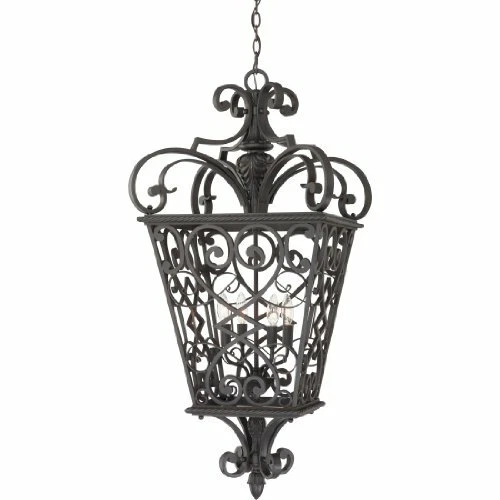 Quoizel FQ1920MK01 4-Light Fort Quinn Outdoor Lantern in Marcado Black - Picture 1 of 5