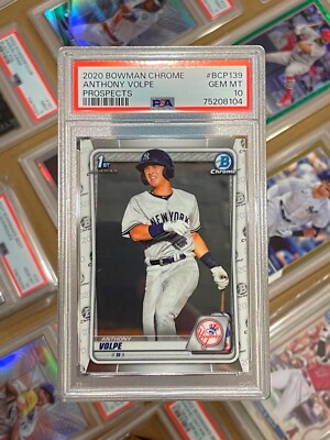 その他 2020 bowman anthony volpe auto psa10 PSA 10 ANTHONY VOLPE 1st 2020 Bowman Chrome Yankees Rookie Card RC