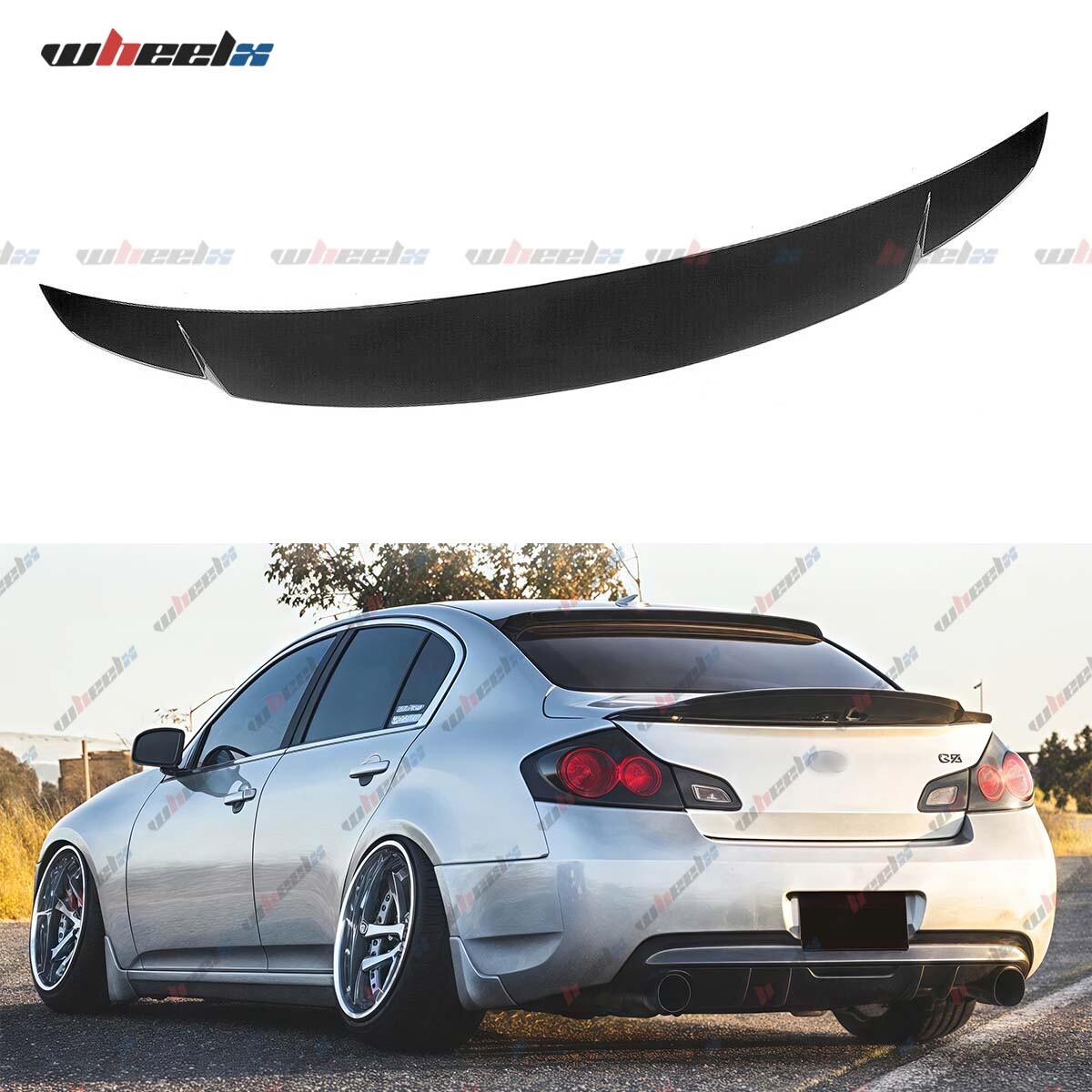 FOR 09-13 INFINITI G37 SEDAN GLOSS BLACK HIGHKICK DUCKBILL TRUNK