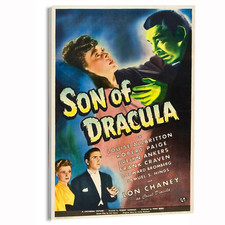 1943 Son of Dracula (Universal) Horror Movie Poster or Canvas