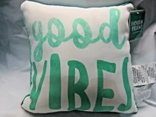 Good VIBES on Treal 12" by 12" Pillow by Jay Franco & Sons, Inc.