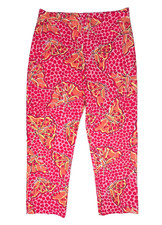 Vintage Lilly Pulitzer Capri Crop Pants Women's 6 Pink Orange Butterfly Resort