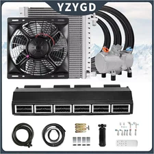 12000 BTU 12V Universal 6 Vents A/C Kit Truck Cab Bus Air Conditioner Underdash