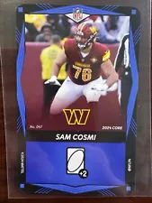 2024 Uno Elite Blue - #047 Sam Cosmi - Washington Commanders