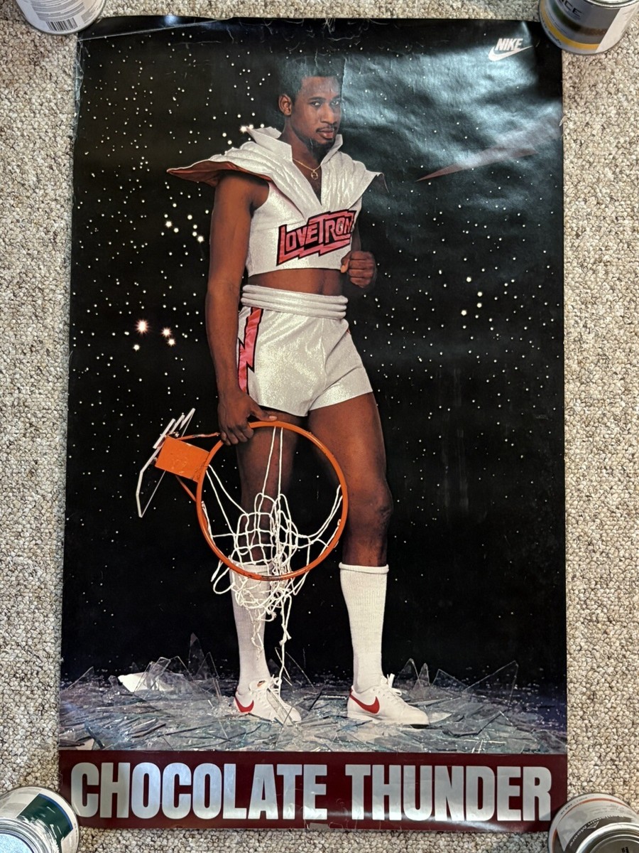 RARE! Vintage Nike 36”x22” NBA Poster CHOCOLATE THUNDER Darryl