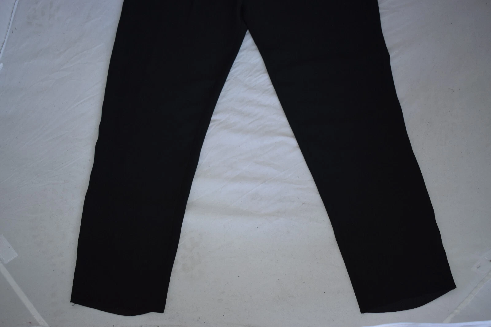 Pantaloni Acne Studios Contact Crepe neri in poliestere ritagliato donna EU38 M UK10