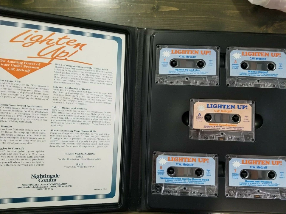 Lighten Up! Grace Under Pressure by C.W. Metcalf  / Set of 5 Audio Cassettes - Image 2 of 4