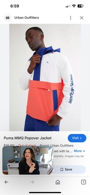 Puma Pullover Salmon Multi Jacket Men Cordura MMQ Half Zip Lightweight Size M