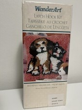 New Wonder Art Best Friends Latch Hook Kit, 12" x 12" 426185 Cat  Dog Sealed