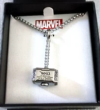 Marvel Mighty Thor Hammer Unisex Ornate Necklace Pendant New NOS MIB 2017