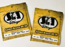 2 Pack SIT Golden Bronze 80/20 GB1048 Extra Light Acoustic Guitar Strings  NEW