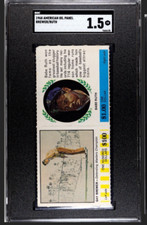 1968 American Oil Panel GAY BREWER/BABE RUTH SGC 1.5 FAIR