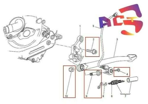 Juego de 5 pernos y tuercas de soporte y pivote de titanio / Ti para Ducati Superbike 848, 1198 - Imagen 3 de 3