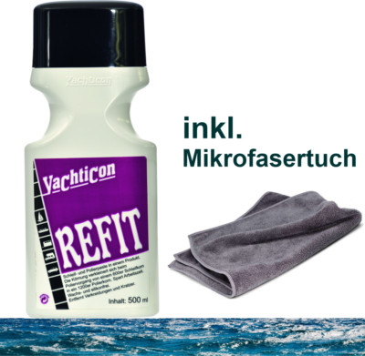 Yachticon Schleifpaste Polierpaste 500 ml Korn 600 auf 1200 Korn sehr fein