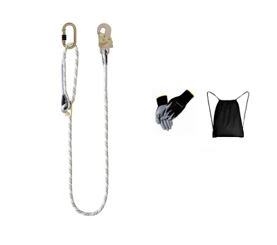 Verstellbares Halteseil 2m Absturzsicherung Falldämpfer Auffangschutz Sturzstop
