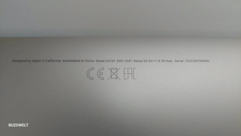 MacBook Pro 16" A2141 Mainboard Logic Board 2.6 GHz 16 GB 512 GB 820-01700 #143 - Bild 4 von 4