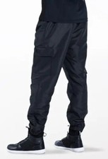 Weissman Cargo Dance Joggers Pants Adult Size L Dancewear Black Pull On Unisex