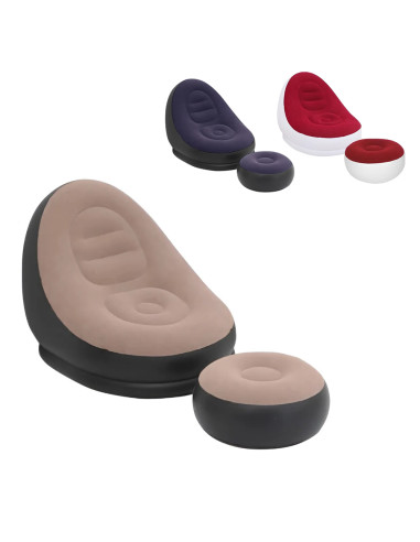 Canapé moderne en tissu velouté nomade pour détente au jardin ou salon