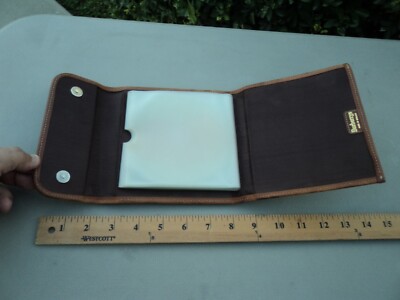 Vintage 1980s Burberrys CD / DVD Case With Leather Logo