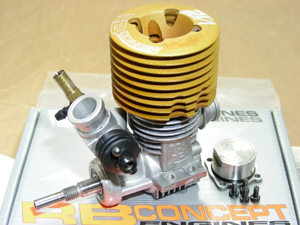 Vintage RB CONCEPT 2.1cc V12 3-Port Nitro Engine R40 Mugen Serpent XRAY Kyosho ! - Image 3 of 4