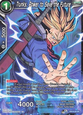 Trunks, Power to Save the Future EX14-02 Set 14: Battle Advanced NM